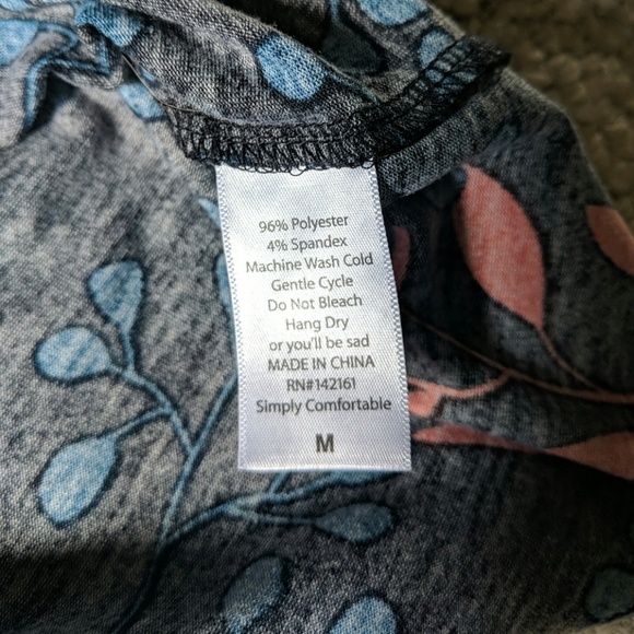 Black floral Lularoe Julia - Picture 4 of 4